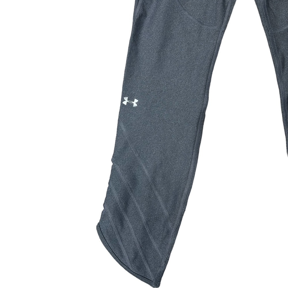 2/$30 Under Armour Gray HeatGear High-Rise Cutout Compression Crop Legging Sz M - Picture 6 of 10